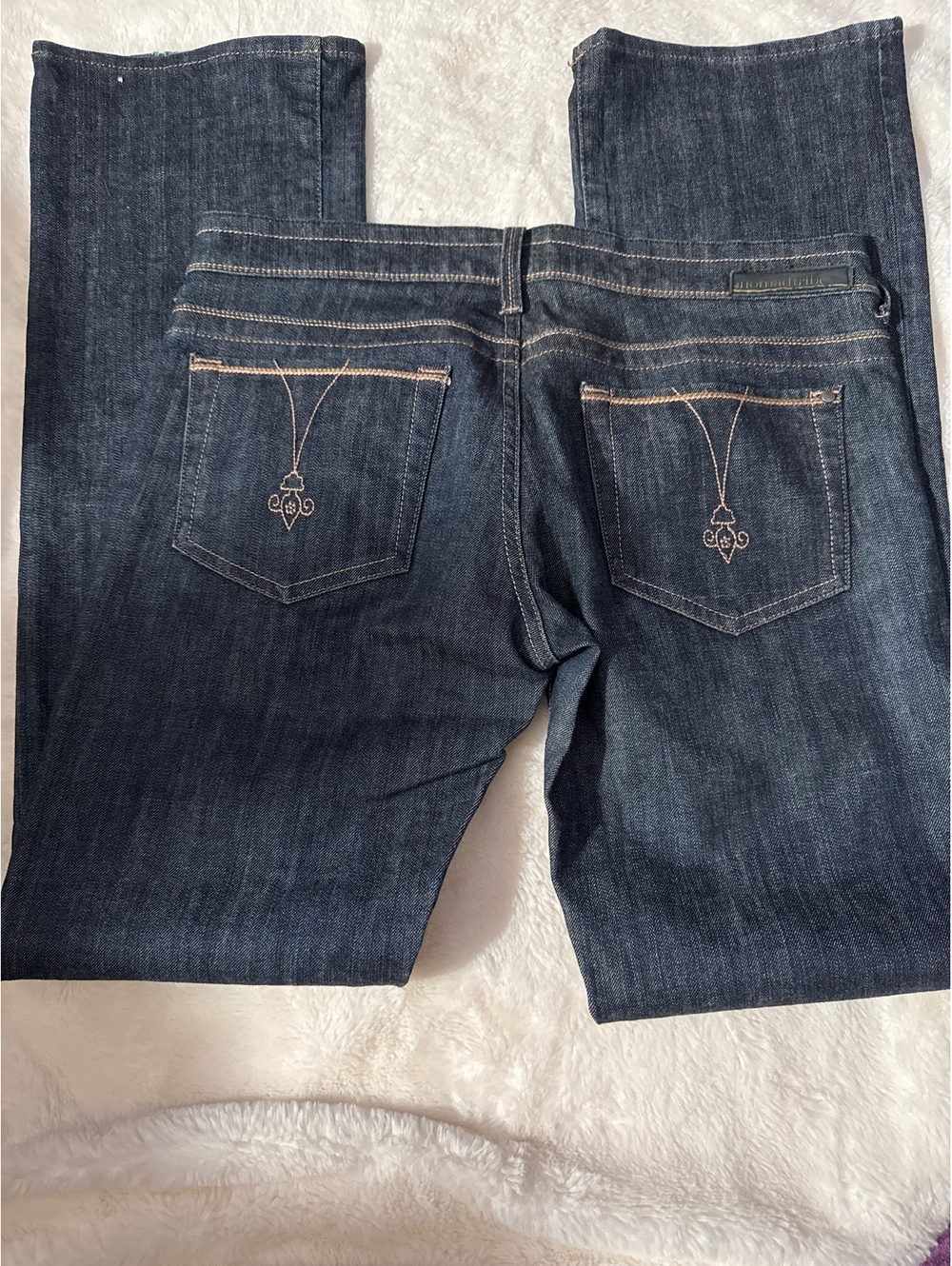 The Nomad Tribe Havana Low Rise Slim Leg Jeans Size 30 Dark Wash Chandelier